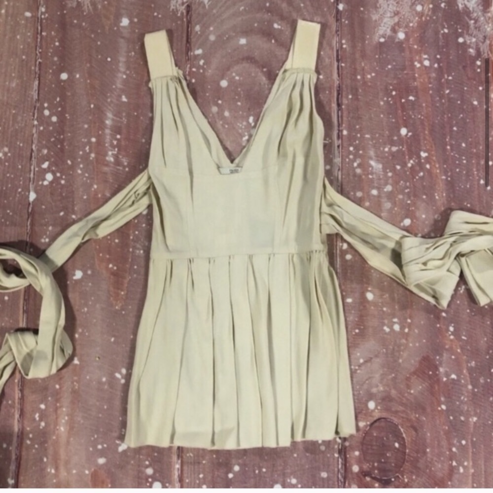 NWT PRADA Tank Top Sleeved Cream Blouse - Picture 4 of 8